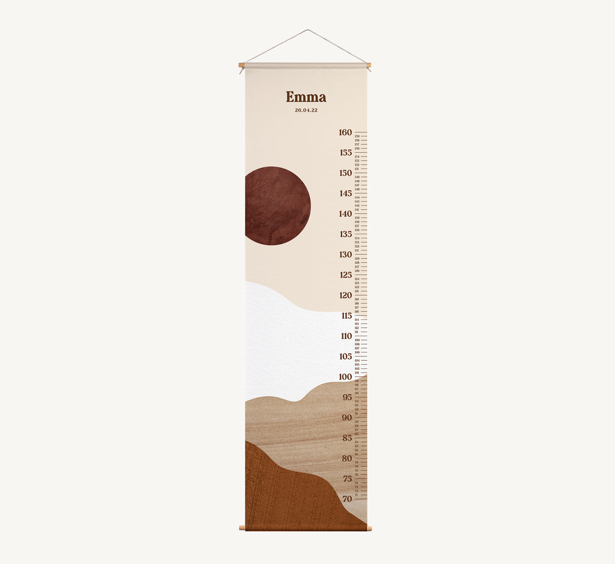 Groeimeter - Landschap natuurtinten Beige