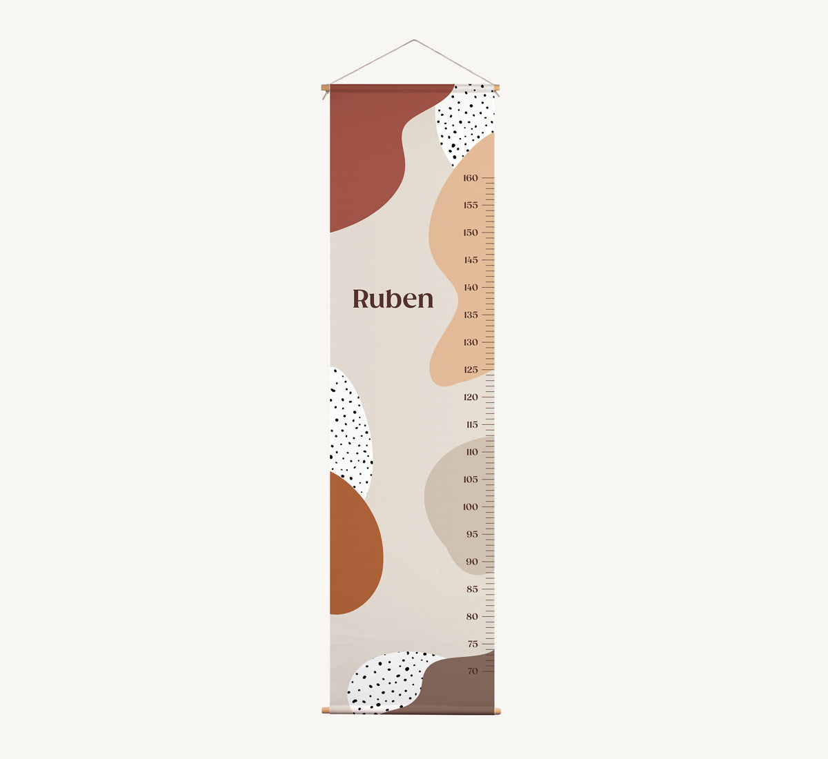Groeimeter - Abstracte vormen Beige rood