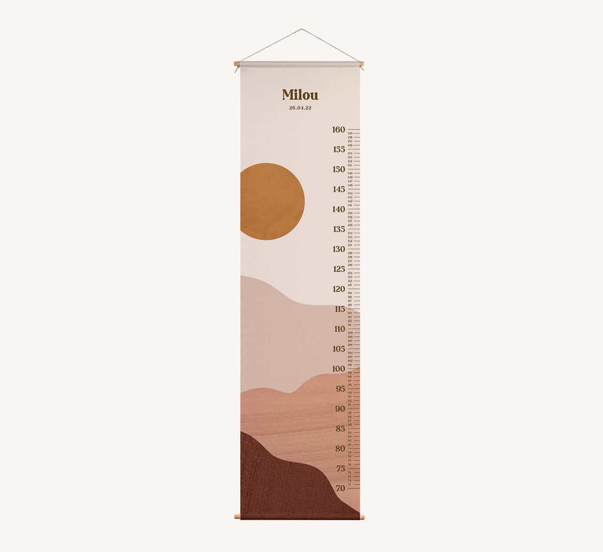 Groeimeter - Landschap natuurtinten Roze