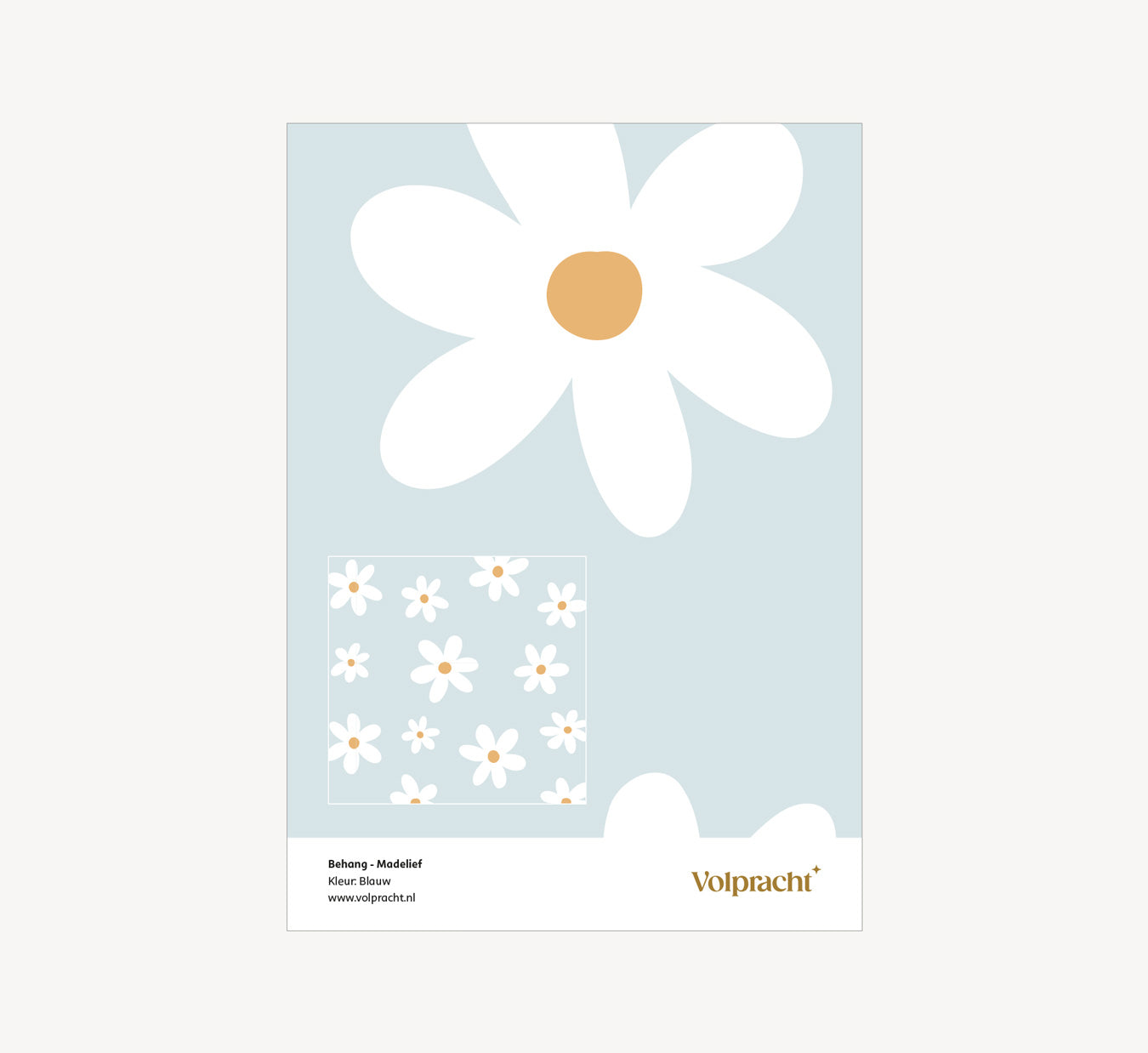 Behang - Madelief Bloemen