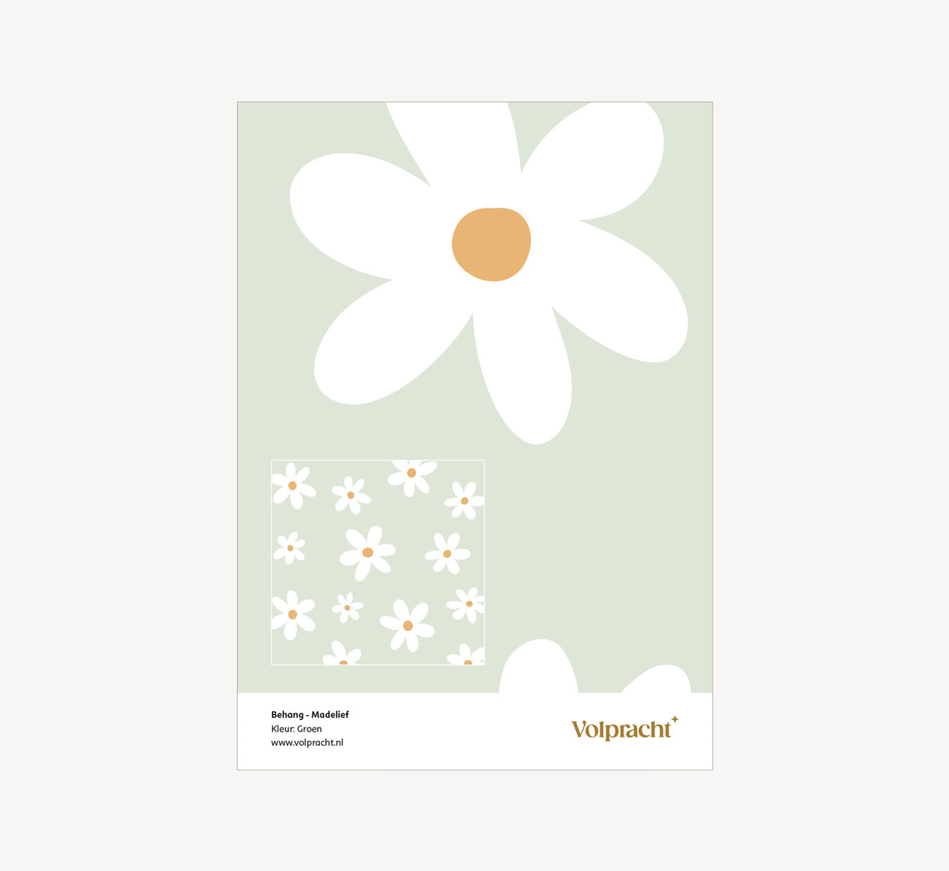 Behang - Madelief Bloemen