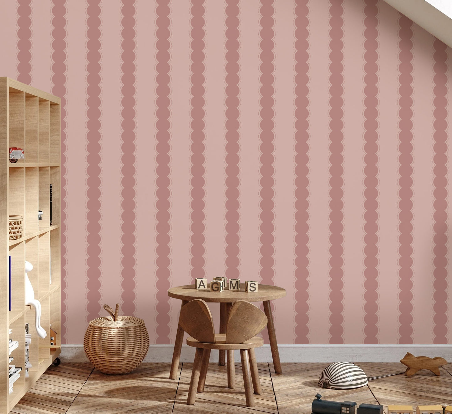 Papier peint - Rayures autour