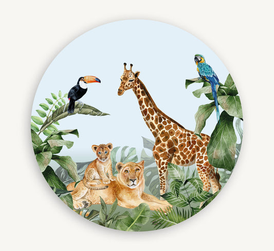 Muurcirkel - Jungle kleur