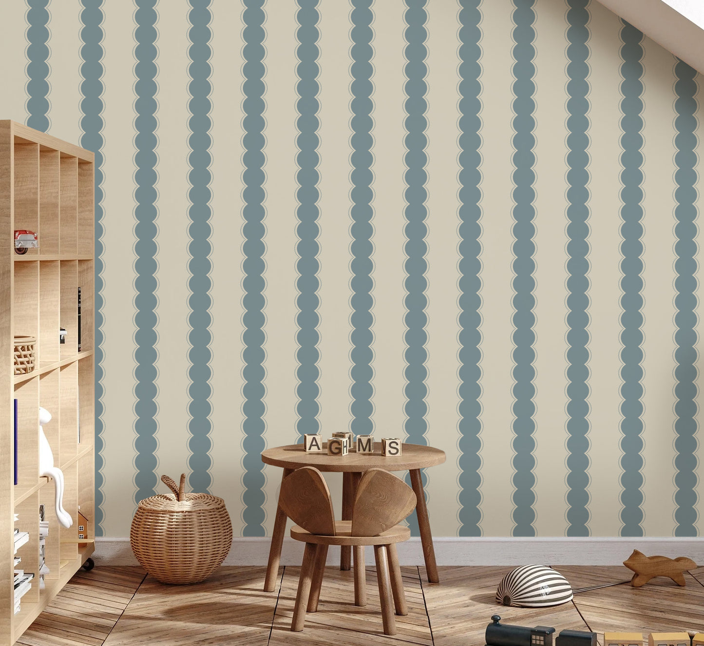 Papier peint - Rayures autour