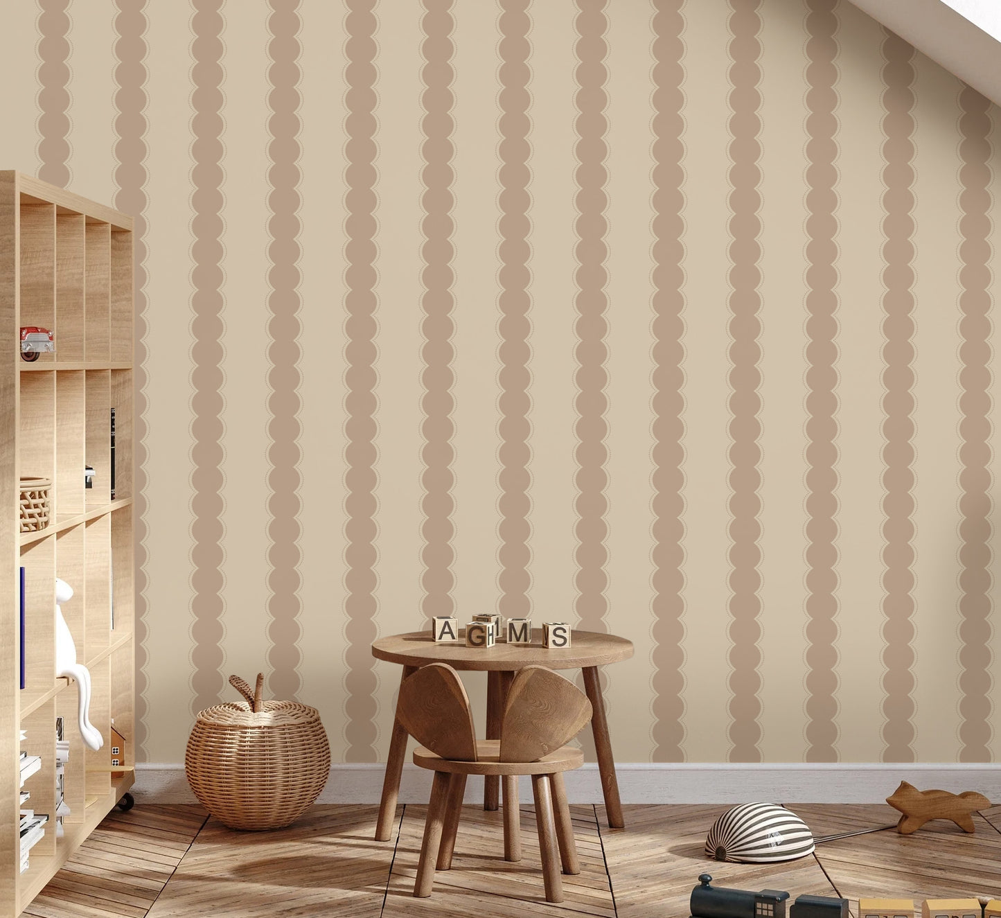 Papier peint - Rayures autour